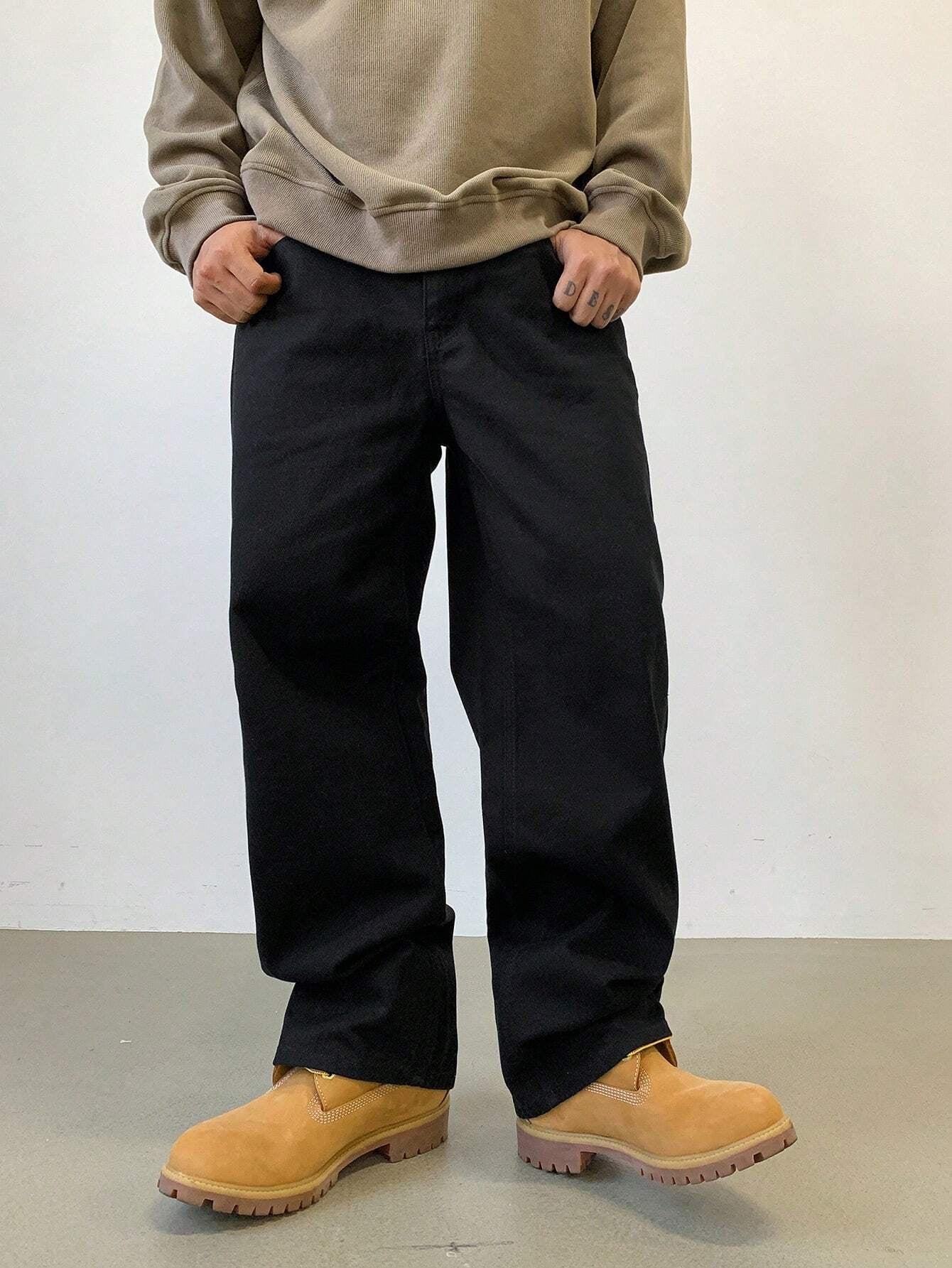 DAZY Men'S Solid Color Casual Baggy Pants