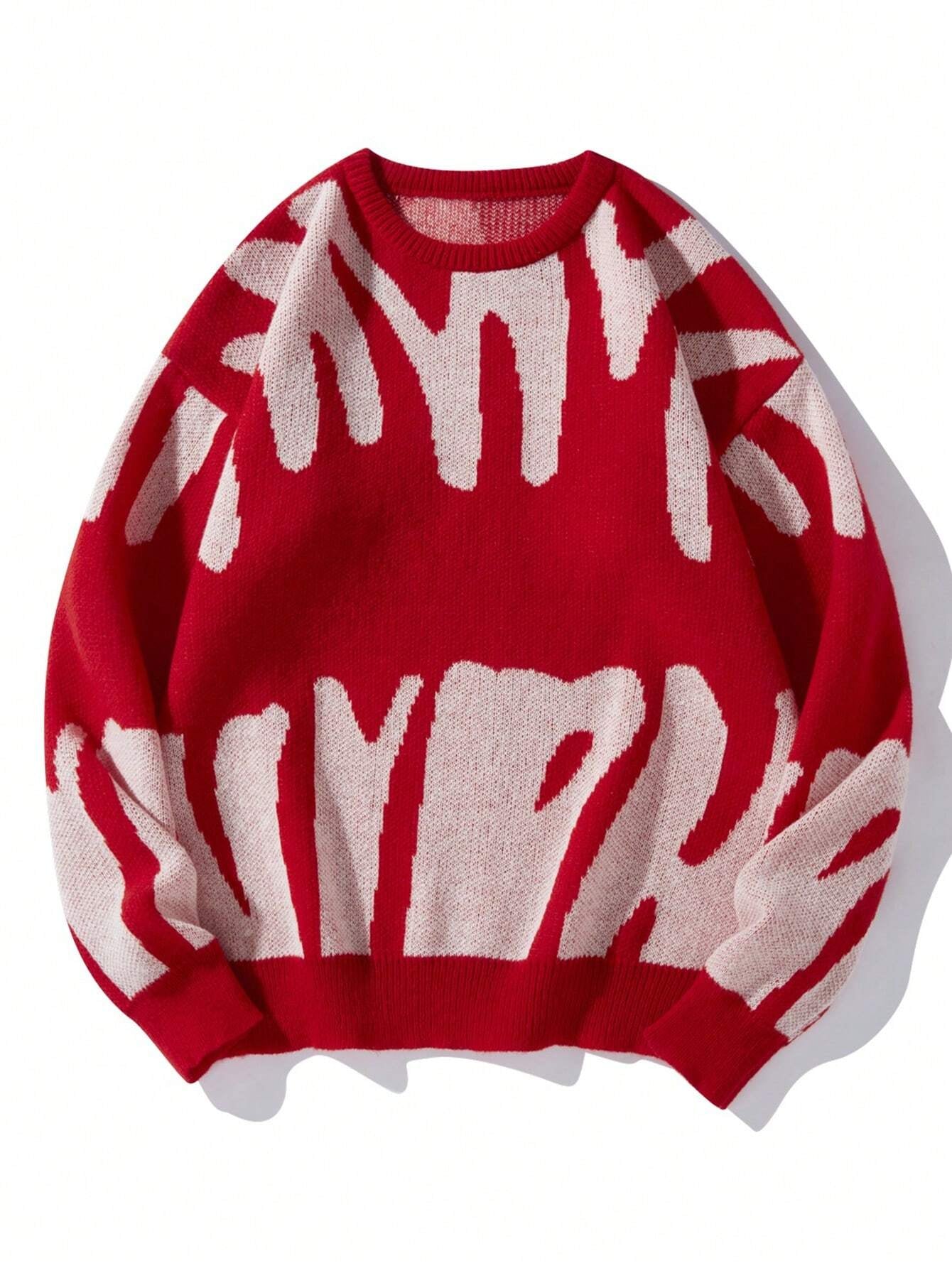 Manfinity EMRG Men'S Casual Pattern Printed Sweater