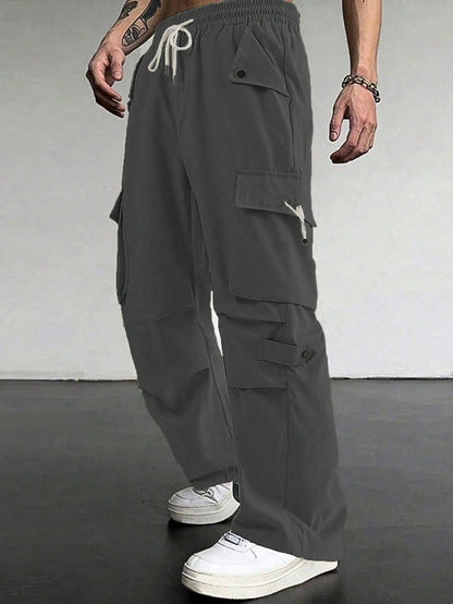 Manfinity Hypemode Loose Fit Men'S Casual Cargo Pants Baggy Cargo Pants Men