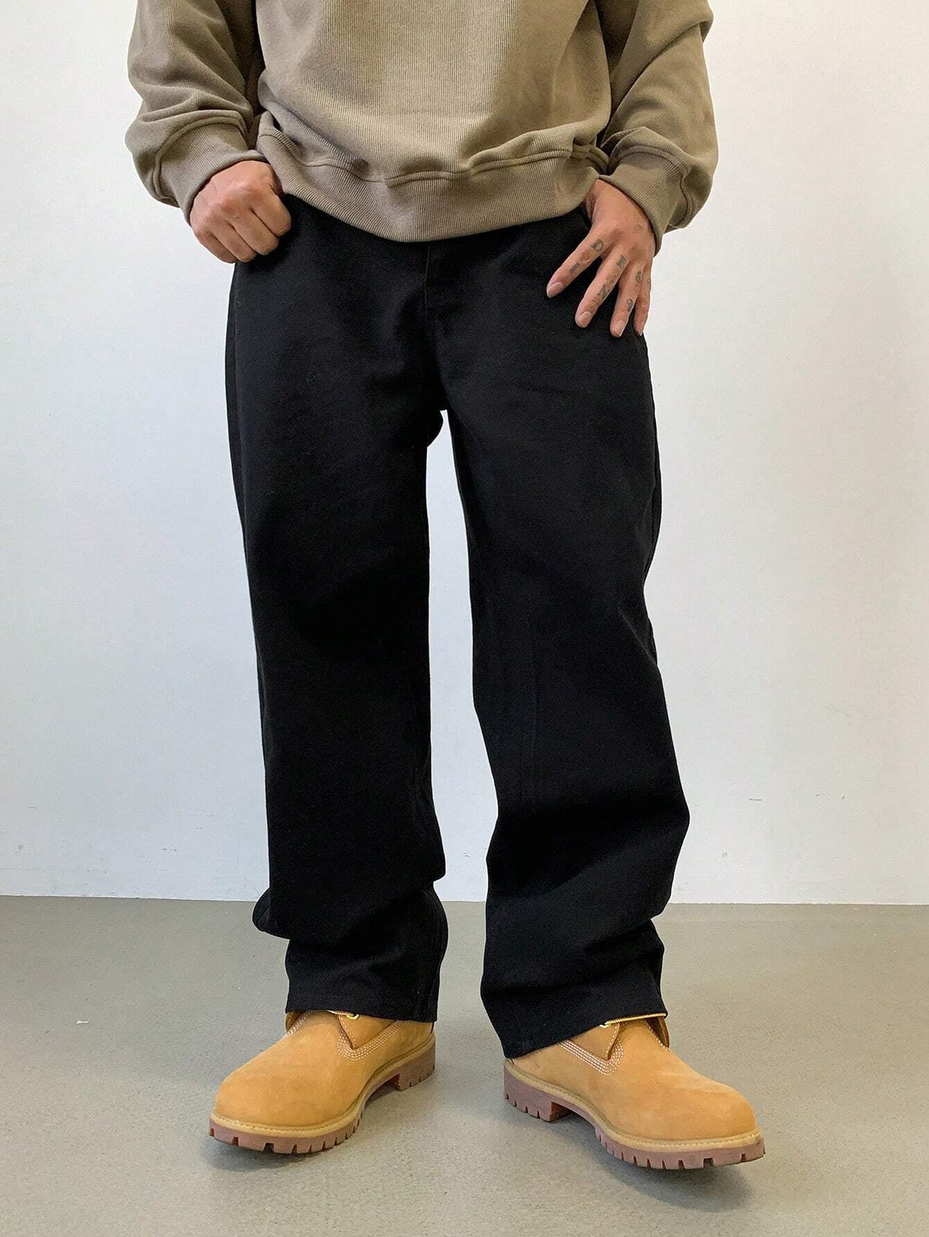 DAZY Men'S Solid Color Casual Baggy Pants