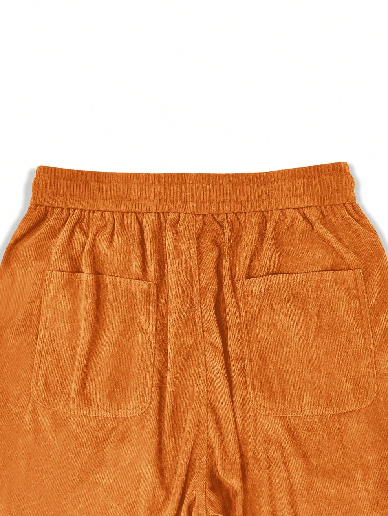Manfinity Hypemode Loose Fit Men'S Letter Patched Detail Corduroy Pants Pants Baggy