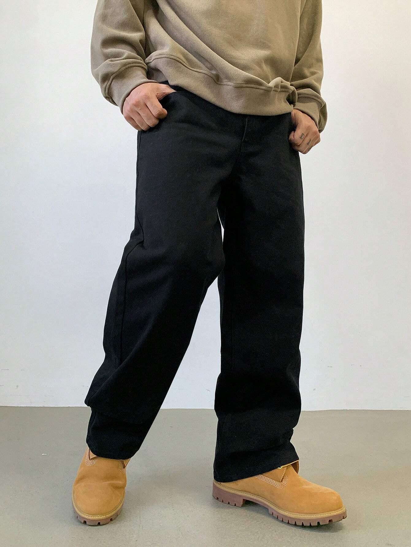 DAZY Men'S Solid Color Casual Baggy Pants