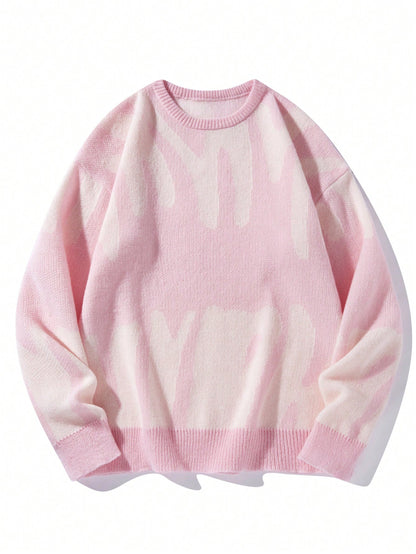 Manfinity Casualknits Men'S round Neck Long Sleeve Sweater