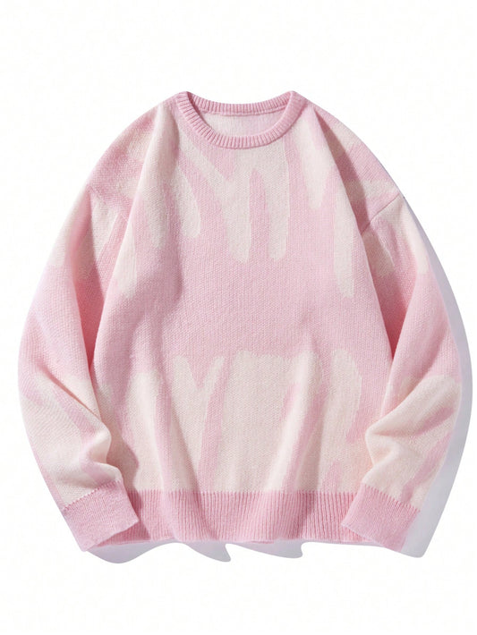 Manfinity Casualknits Men'S round Neck Long Sleeve Sweater