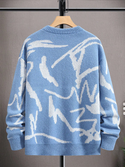 Manfinity Hypemode Men Graphic Pattern Drop Shoulder Sweater