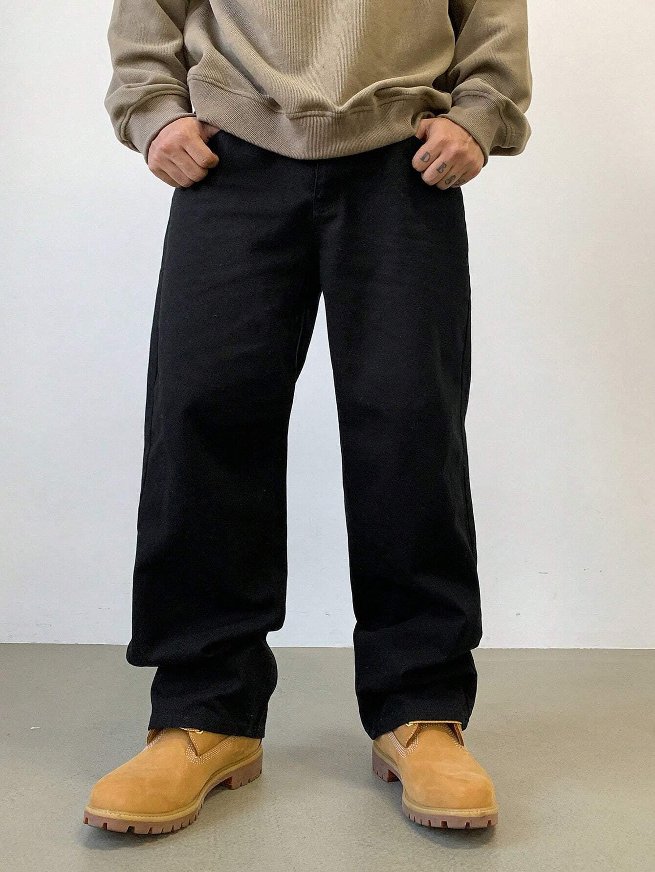 DAZY Men'S Solid Color Casual Baggy Pants