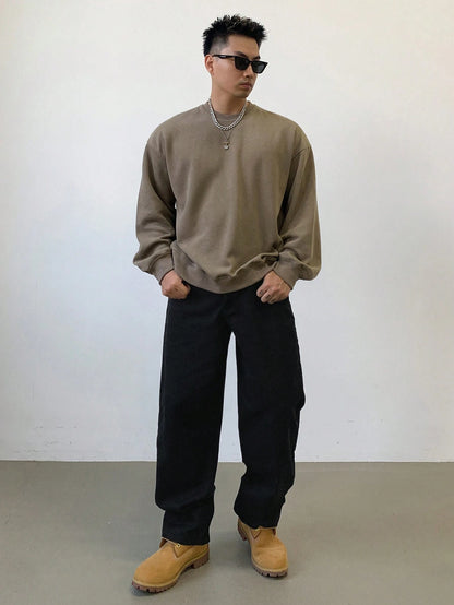 DAZY Men'S Solid Color Casual Baggy Pants